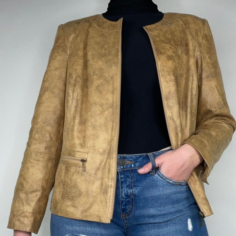 JM Collection Snake Print Jacket - Picture 1 of 16